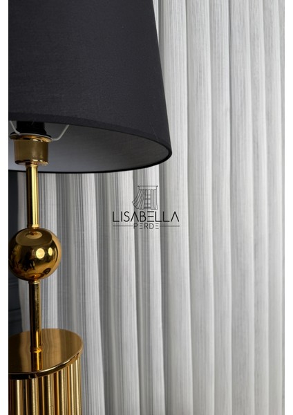 Lineart Etek Desenli Modern Çizgi Detaylı Beyaz Örme Tül Perde | Yeni Sezon (1x2.5 Pile Dikişli) indirimleri