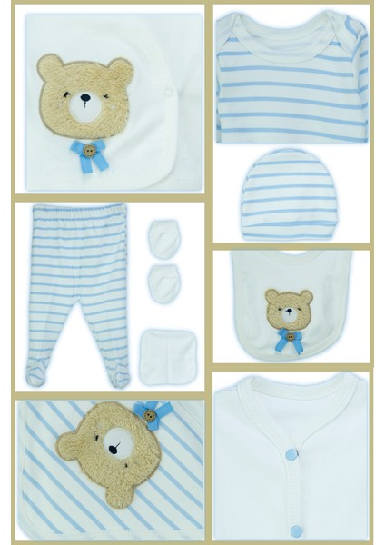 Erkek Bebek Yeni Doğan Seti 10 Lu Hastane Çıkışı 0-3 Aylık %100 Doğal Pamuk OPEB25BBLMOD30 fırsatları