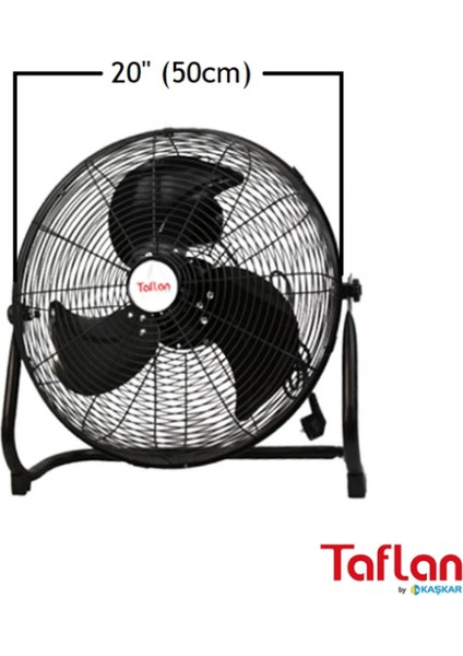 - Kaşkar Tx-20-F (FF500A) Sanayi Tipi 130W Yer Vantilatörü 20''