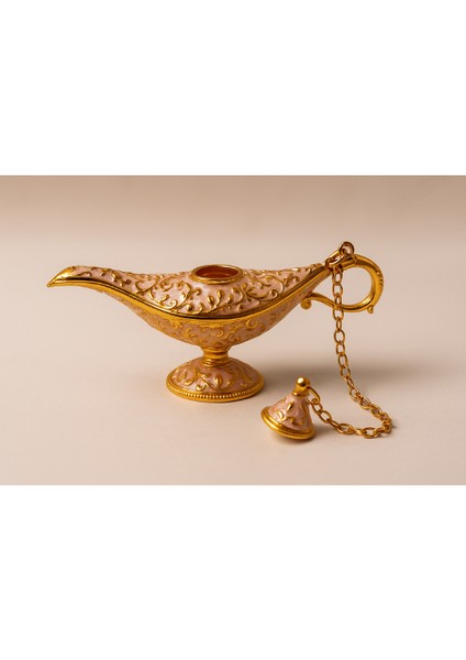 Altın Işlemeli Beyaz Dekoratif Mini Aladdin’in Lambası fiyatları