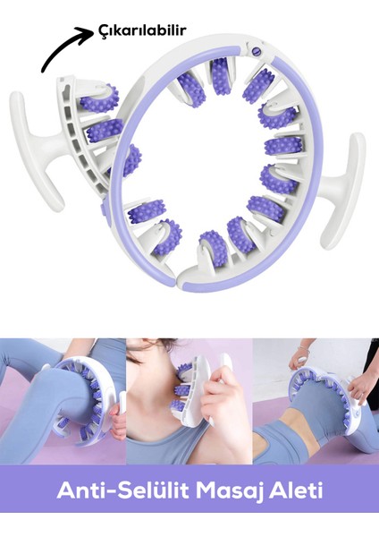 Alfagift Anti-Selülit Masaj Aleti | 360° Tam Sarma | Bacak, Kalça, Kol ve Bel Bölgesi Için