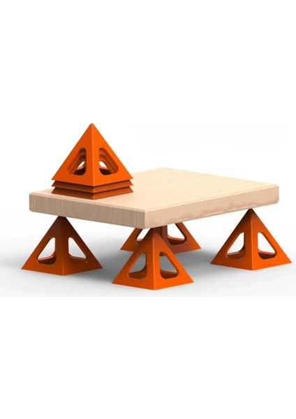 3D Baskı Boya Kurutma Standı Piramidi 10'lu | Kuruma Aparatı | Iz Bırakmaz Destek