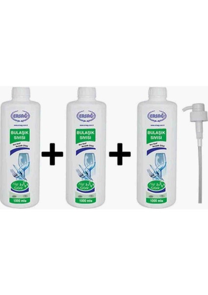 Bulaşık Sıvısı Hoş Kokulu 3 Adet 1000 ml + Aparat Set