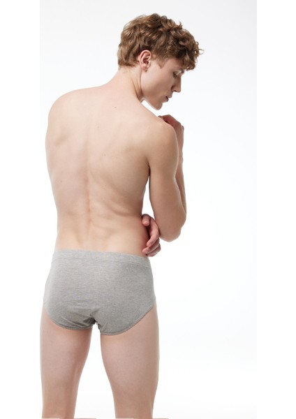 Erkek Siyah Beyaz Gri 5 Li Paket Modal Slip Külot 5M053