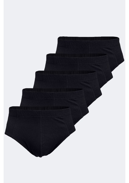 Erkek Siyah 5 Li Paket Modal Slip Külot 5M053