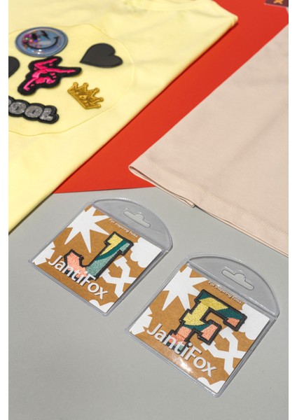 F Harfi Nakış Cırtlı Yama-Patch Sticker fırsatları