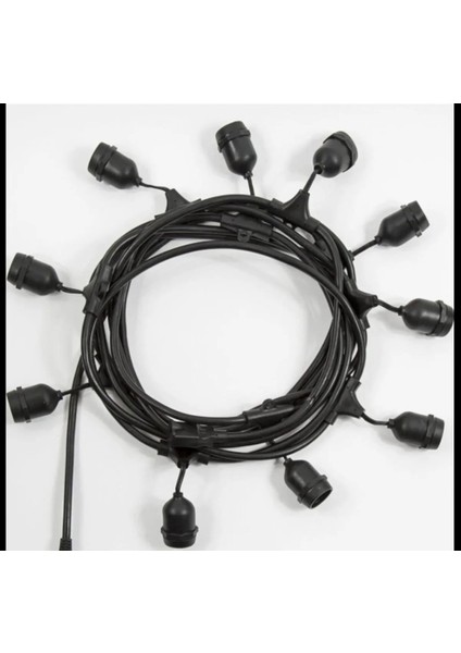 Mykonos Sarkıt Eklenebilir Dış Mekan Sarmaşık Yılbaşı Ağaç ve Bahçe Aydınlatma E27 Duylu 10 Metre 20 Duy