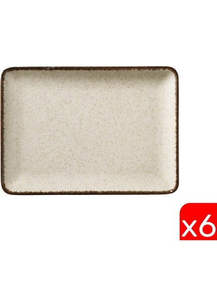 Moderna Dikdörtgen Tabak Tarçın 6 Parça 18X13CM TAN18X13DUS2730P02