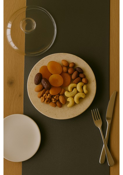 Traverten 25 cm Altın Boncuk Ayaklı Cam Fanus fırsatları