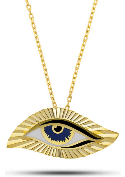 Gümüş Gold Gecenin Gözü Kadın Kolye