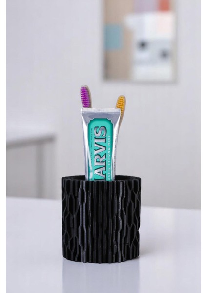 Diş Fırçalığı Diş Fırçalık Diş Fırçası Standı Diş Fırçası Tutucu Siyah Renk Model 78