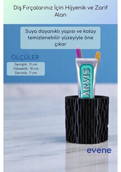 Diş Fırçalığı Diş Fırçalık Diş Fırçası Standı Diş Fırçası Tutucu Siyah Renk Model 78 modelleri