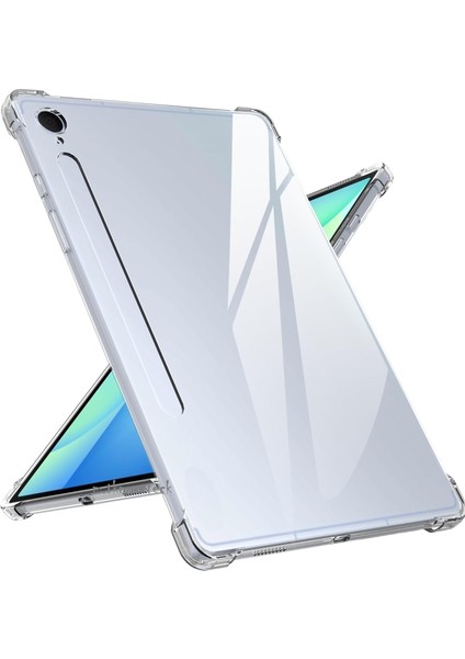 Samsung Galaxy Tab S10 Fe Plus 13.1 Inç 2025 Kılıf Şeffaf Köşe Korumalı Yumuşak Silikon Antişok Kapak