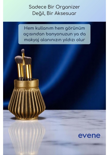 Makyaj Organizeri Makyaj Fırçalığı Makyaj Organizer Düzenleyici Altın Eskitme Renk Model 83 fırsatları