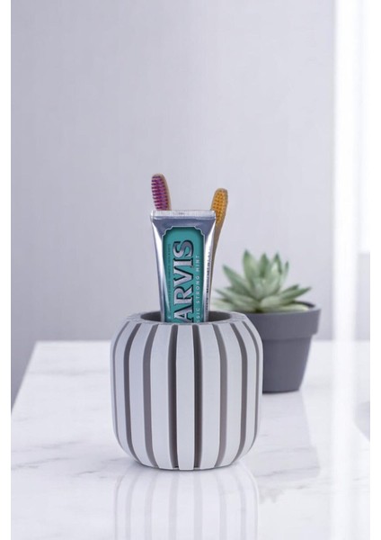 Diş Fırçalığı Diş Fırçalık Diş Fırçası Standı Diş Fırçası Tutucu Altın Eskitme Model 79