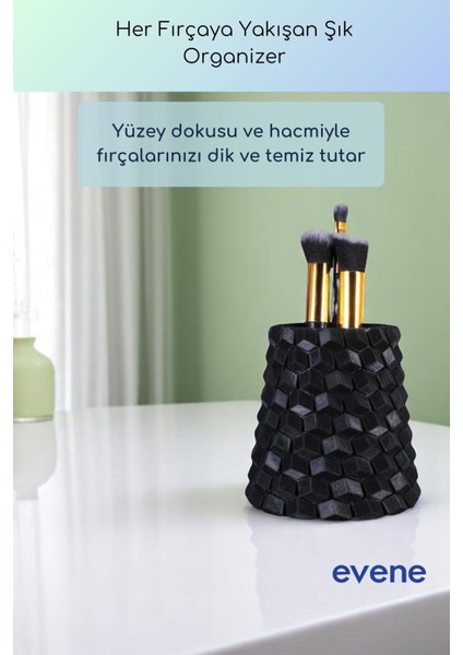 Makyaj Organizeri Makyaj Fırçalığı Makyaj Organizer Düzenleyici Siyah Renk Model 84 fiyatları