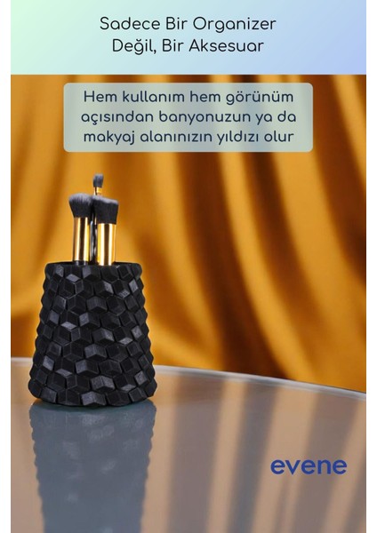 Makyaj Organizeri Makyaj Fırçalığı Makyaj Organizer Düzenleyici Siyah Renk Model 84 fırsatları