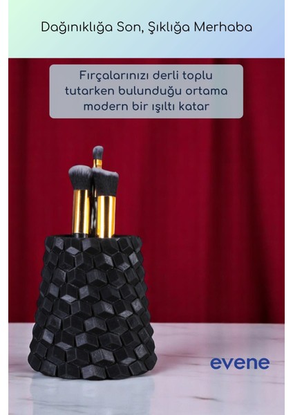 Makyaj Organizeri Makyaj Fırçalığı Makyaj Organizer Düzenleyici Siyah Renk Model 84 indirimleri