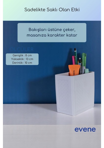 Kalemlik Masa Kalemliği Organizer Kalemlik Beyaz Renk Model 92 modelleri