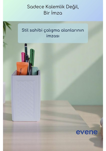 Kalemlik Masa Kalemliği Organizer Kalemlik Beyaz Renk Model 92 fırsatları
