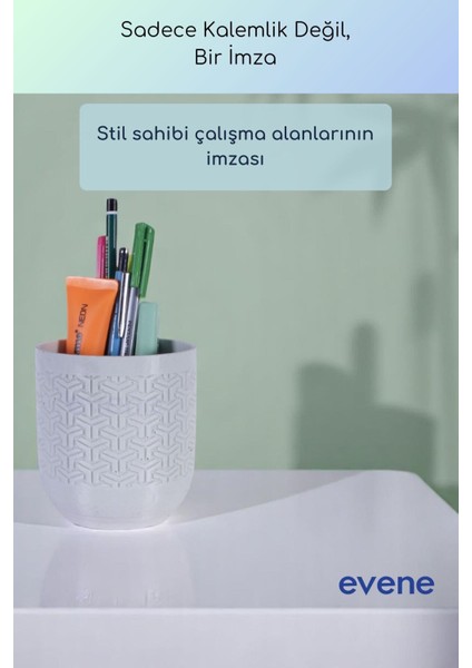 Kalemlik Masa Kalemliği Organizer Kalemlik Beyaz Renk Model 77 fırsatları