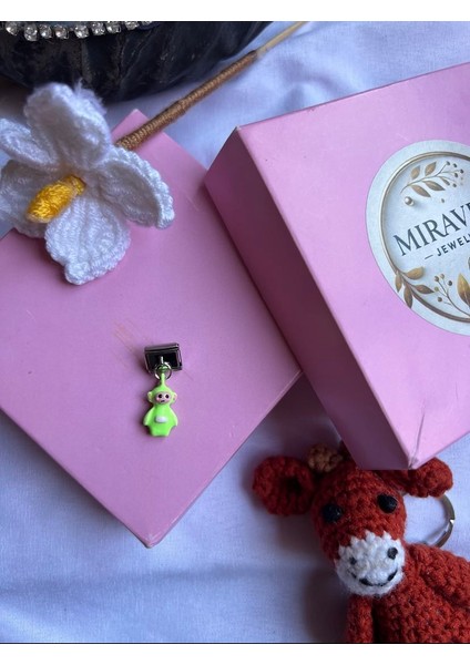 Teletabiler Çelik Italyan Bileklik Charmı