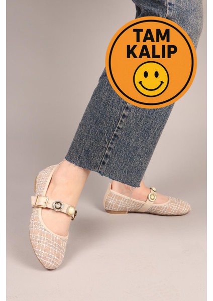 Owo Gold Aksesuarlı Babet Tüvit Ten