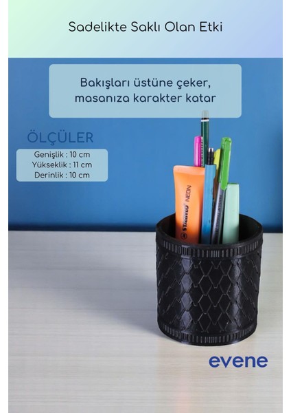 Kalemlik Masa Kalemliği Organizer Kalemlik Siyah Renk Model 87 modelleri
