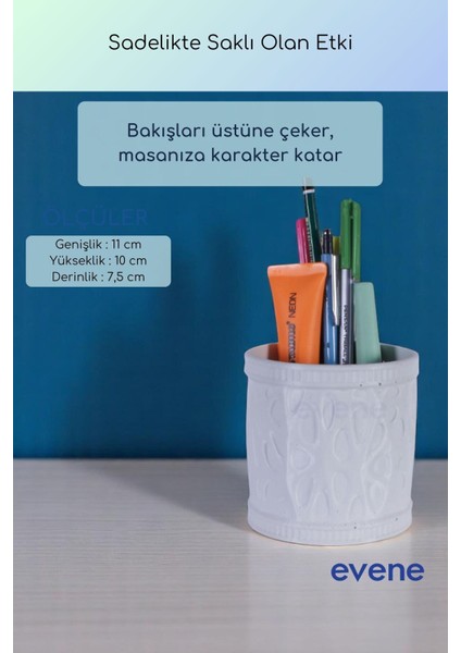 Kalemlik Masa Kalemliği Organizer Kalemlik Beyaz Renk Model 76 modelleri