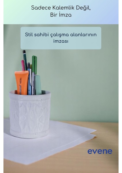 Kalemlik Masa Kalemliği Organizer Kalemlik Beyaz Renk Model 76 fırsatları