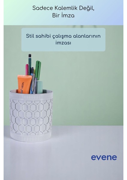 Kalemlik Masa Kalemliği Organizer Kalemlik Beyaz Renk Model 81 fırsatları