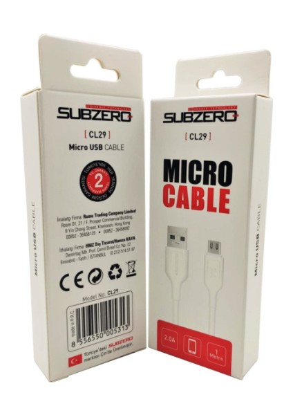 CL29 Mıcro USB Sarj ve Data Kablosu