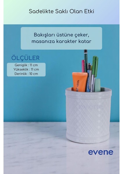 Kalemlik Masa Kalemliği Organizer Kalemlik Beyaz Renk Model 90 modelleri
