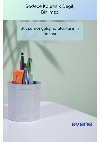 Kalemlik Masa Kalemliği Organizer Kalemlik Beyaz Renk Model 90 fırsatları