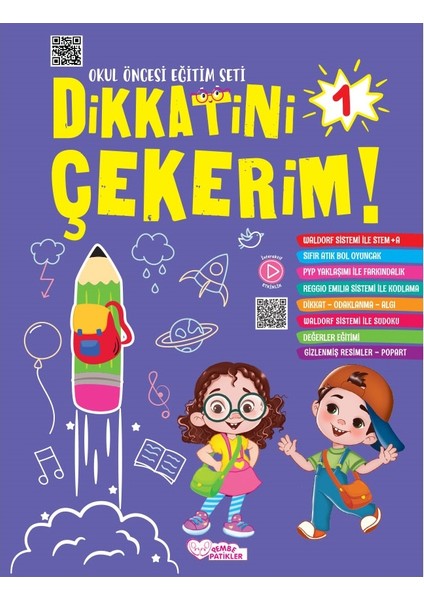 Dikkatini Çekerim Okul Öncesi Eğitim Seti - Pembe Patikler (8 Kitap)