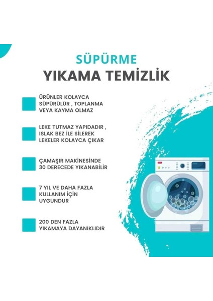 Yuvarlak Halı – Kaymaz Tabanlı, Yıkanabilir, Yumuşak Dokulu, Sevimli Desenler (MONNYVRLK_30) indirimleri