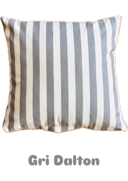 Gri Dalton Kırlent Kılıfı