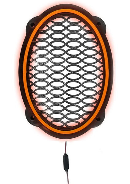 Midrange Kapağı Neon Ledli Oval Amber 2 Adet