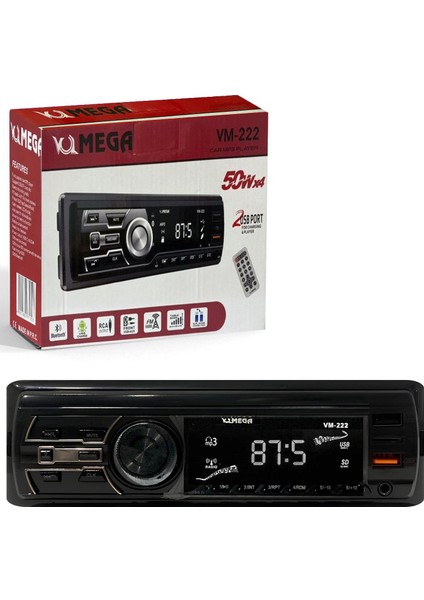 VM-222 Oto Teyp 4X50 Watt Bluetooth 2xusb Sd Fm Aux fiyatları