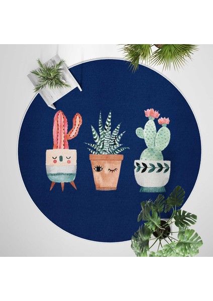 Yuvarlak Halı – Kaymaz Tabanlı, Yıkanabilir, Yumuşak Dokulu, Sevimli Desenler (MONNYVRLK_30) fiyatları