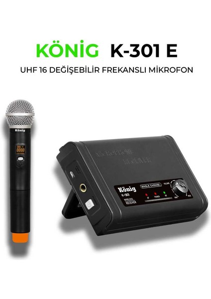 K-301 Uhf Tek Kanal El Mikrofon