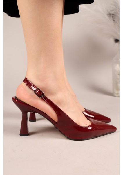 Luma Arkası Açık Stiletto Bordo fırsatları
