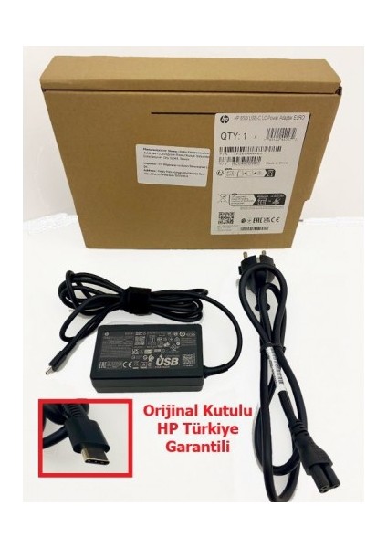 Elitebook 645 G9 Uyumlu Notebook Adaptör (Hp 10V 12V 15V 20V 5V 9V 2.25A 2.75A 3A 3,25A 65W)