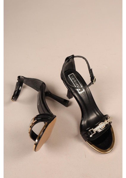 Virely Taşlı Kemer Tokalı Topuklu Ayakkabı Siyah fırsatları