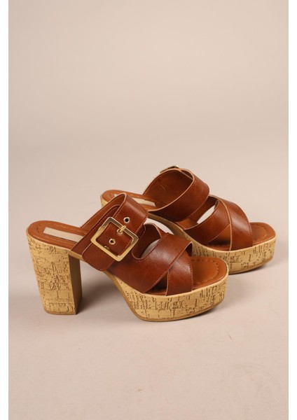 Ronika Platform Topuklu Terlik Taba