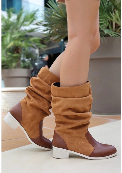 Jolin Taba Cilt Süet Detaylı Çizme fiyatları