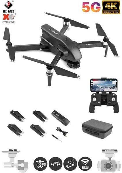 Q868 Wltoys Drone 3 Km Menzil 4K Full Hd -Gepettoys