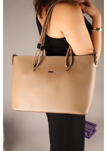 Yavrulu Kol Çantası Vizon