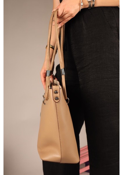 Yavrulu Kol Çantası Vizon modelleri