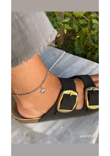 Çelik Silver Ikili Renkli Kuzey Yıldızlı Halhal modelleri